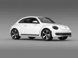 vw beetle turbo black 2012 3D Model