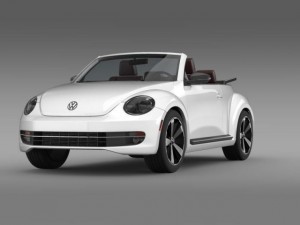 vw beetle cabrio 2013 3D 모델
