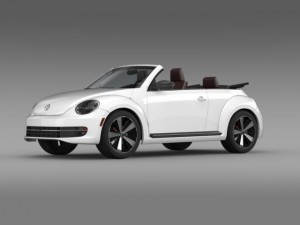 vw beetle cabrio 2013 3D 모델