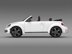 vw beetle cabrio 2013 3D 모델