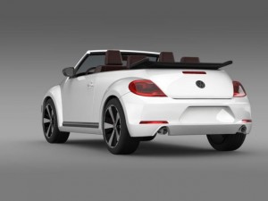 vw beetle cabrio 2013 3D 모델