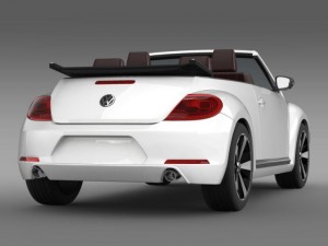 vw beetle cabrio 2013 3D 모델