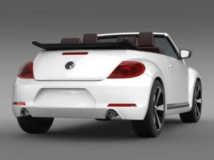 vw beetle cabrio 2013 3D Model