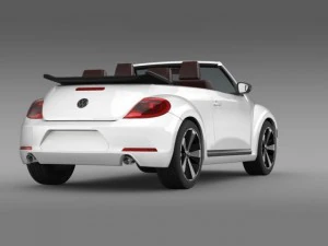 vw beetle cabrio 2013 3D Model