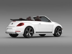 vw beetle cabrio 2013 3D 모델