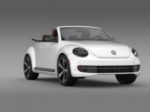vw beetle cabrio 2013 3D 모델