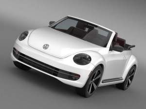 vw beetle cabrio 2013 3D 모델