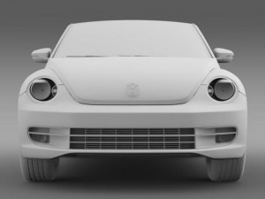 vw beetle cabrio 2013 3D 모델