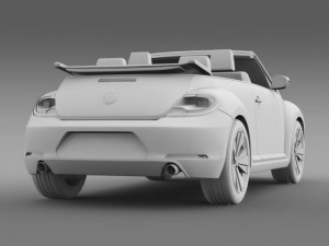 vw beetle cabrio 2013 3D 모델