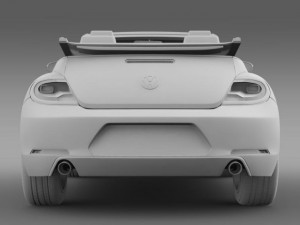 vw beetle cabrio 2013 3D 모델