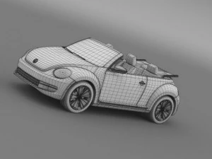 vw beetle cabrio 2013 3D Model