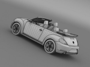 vw beetle cabrio 2013 3D 모델