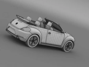 vw beetle cabrio 2013 3D Model