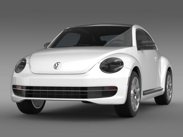 vw beetle design 2012 3D Модель .c4d .max .obj .3ds .fbx .stl .blend 