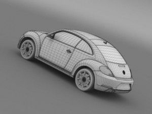 vw beetle design 2012 3D Модель