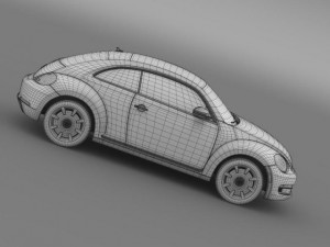 vw beetle design 2012 3D Модель