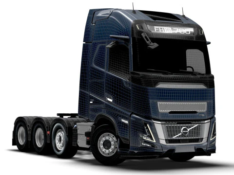 Volvo FH16 Aero 8x4 Tractor 2026 3D Модель