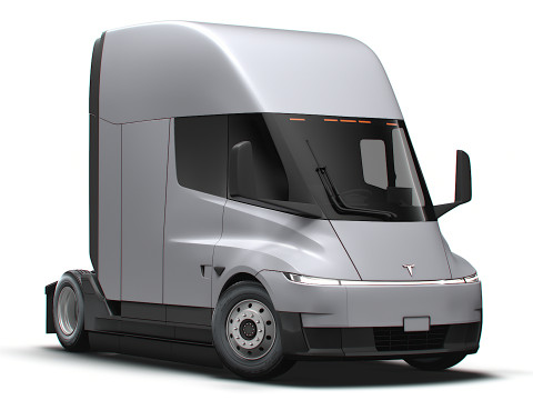 Semi-trator Tesla 4x2 2026 Modelo 3D