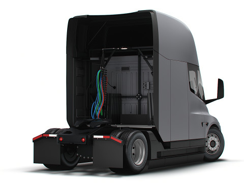 Tesla Semi Tractor 4x2 2026 3D Model