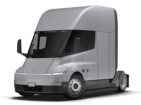 Tesla Semi Tractor 4x2 2026 3D Model