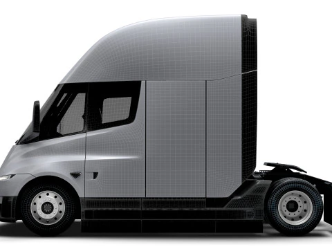 Trattore semi Tesla 4x2 2026 Modello 3D
