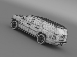 chevrolet suburban ltz 2011 3D Model