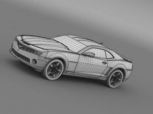 chevrolet camaro euversion 2012 3D Model