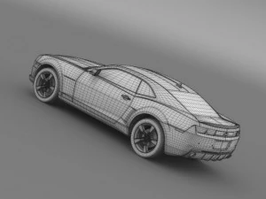 chevrolet camaro euversion 2012 3D Model