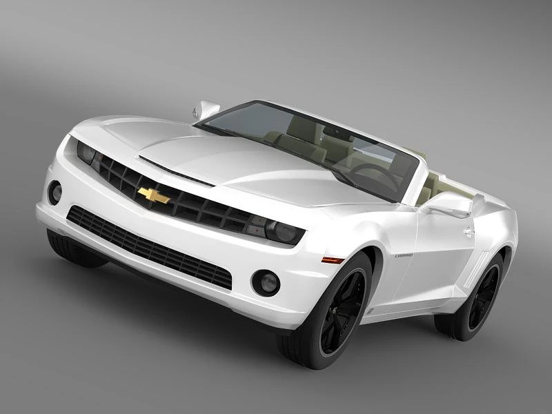 chevrolet camaro euversion 2012 convertible 3D Model .c4d .max .obj .3ds .fbx .stl .blend 