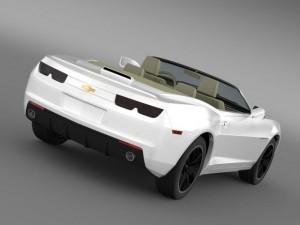 chevrolet camaro euversion 2012 convertible 3D Model
