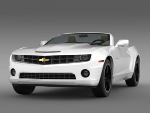 chevrolet camaro euversion 2012 convertible 3D Model