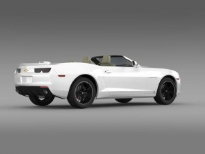 chevrolet camaro euversion 2012 convertible 3D Model
