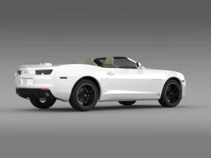chevrolet camaro euversion 2012 convertible 3D Model