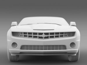 chevrolet camaro euversion 2012 convertible 3D Model