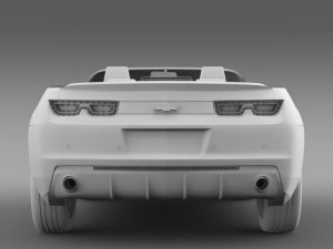 chevrolet camaro euversion 2012 convertible 3D Model