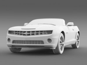 chevrolet camaro euversion 2012 convertible 3D Model