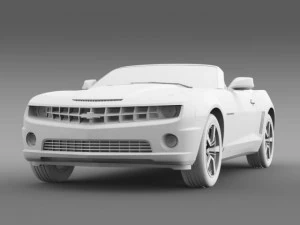 chevrolet camaro euversion 2012 convertible 3D Model