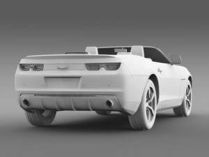 chevrolet camaro euversion 2012 convertible 3D Model
