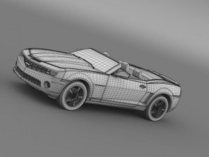 chevrolet camaro euversion 2012 convertible 3D Model