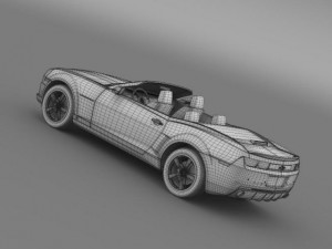 chevrolet camaro euversion 2012 convertible 3D Model