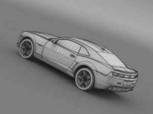 chevrolet camaro ls7 2008 3D Model