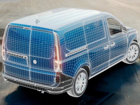 VW Caddy Cargo LWB 2027 3D Model