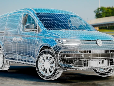 VW Caddy Cargo LWB 2027 3D Model