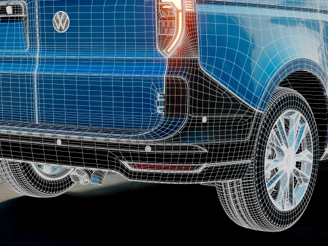 VW Caddy Cargo LWB 2027 3D Model