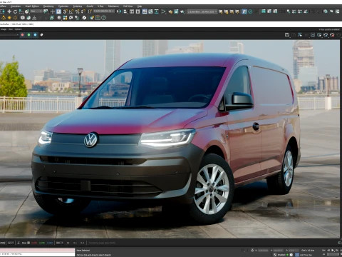 VW Caddy Cargo LWB Hybrid2027 3D Model