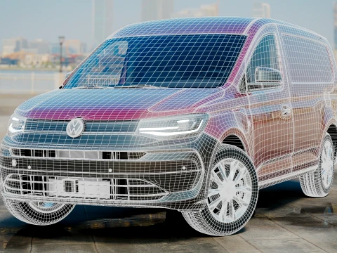 VW Caddy Cargo LWB Hybrid2027 3D Model