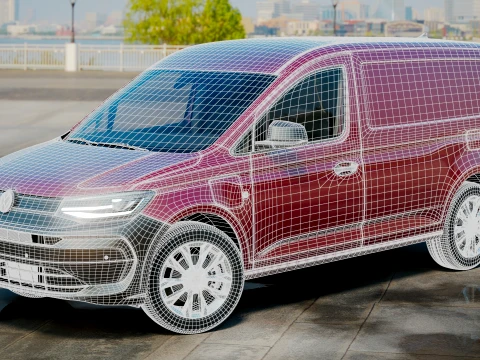 VW Caddy Cargo LWB Hybrid2027 3D Model