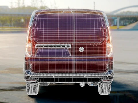 VW Caddy Cargo LWB Hybrid2027 3D Model