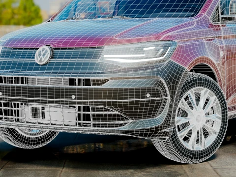 VW Caddy Cargo LWB Hybrid2027 3D Model