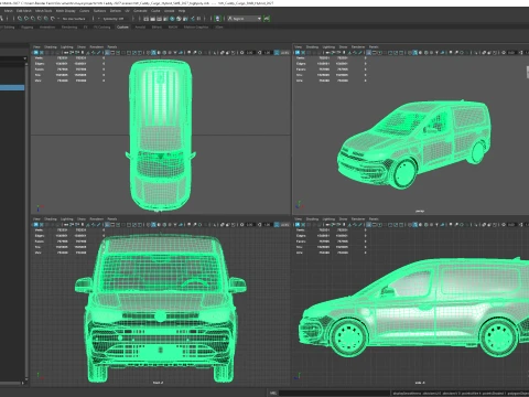 VW Caddy Cargo SWB Hybrid 2027 3D Model